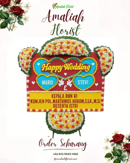Papan Bunga Pernikahan Truneng